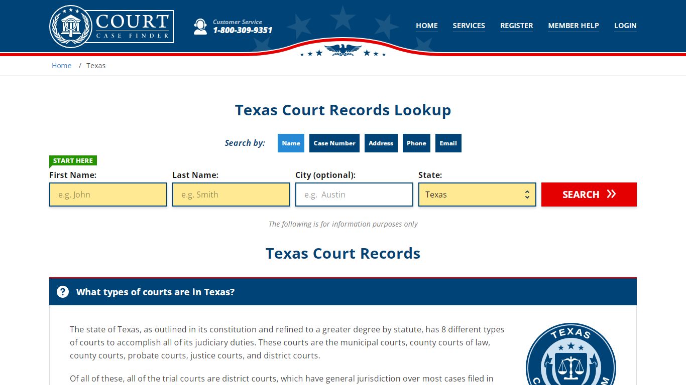 Texas Court Records Lookup - TX Court Case Search